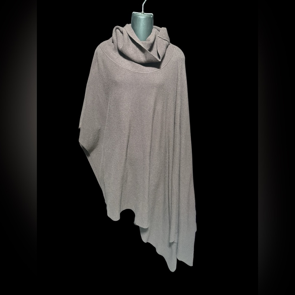 Zara coco brown assymetrical sweater cape shawl coat poncho